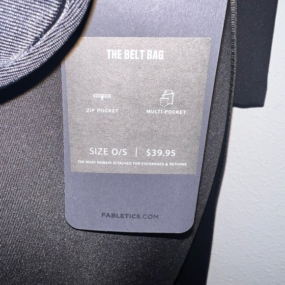 NWT Fabletics The Belt Bag, Black Gone Fishing - Picture 3 of 6